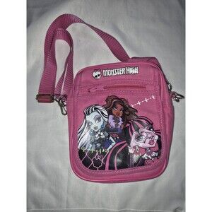 Monster High 2013 Pink Crossbody Bag - Frankie/Clawdeen/Draculaura - One SizeMon